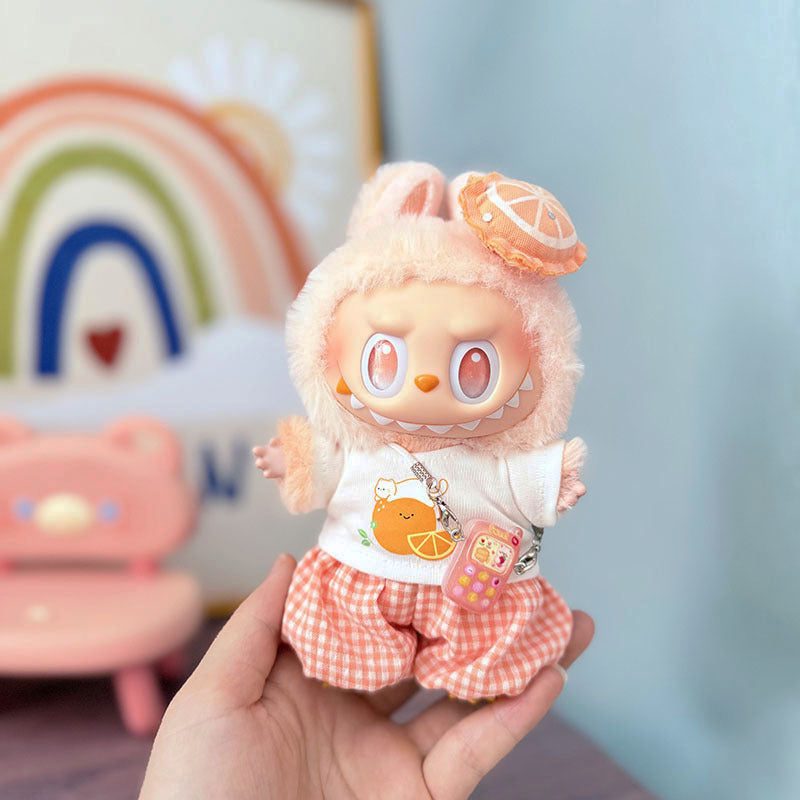 [Clothes only] First and second generation Labubu clothes pendant Labubu cloth sitting baby clothes lemon rabbit cute meow clothes cute