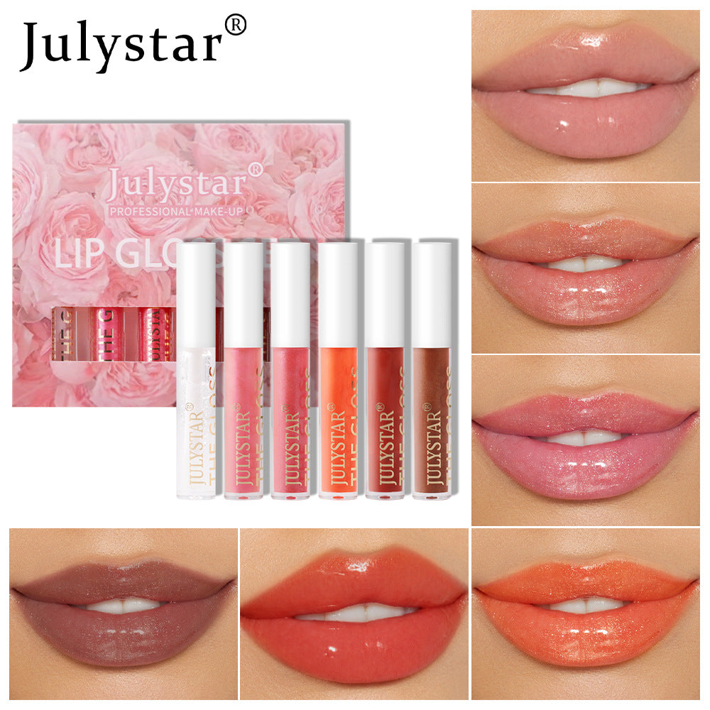 Makeup Lasting Moisturizing Transparent Nourishing Lip Gloss European and American Water Gloss Mirror Brightening Lip Gloss Lip Oil