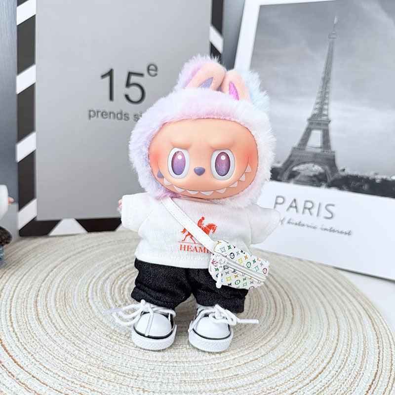 [Clothes only] First and second generation Labubu clothes pendant Labubu sitting party baby clothes trendy modern casual wear
