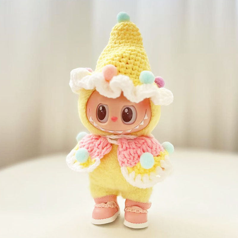 [Clothes only] First and second generation keychain Labubu clothes pendant Labubu handmade sweater Japanese three-piece set cute