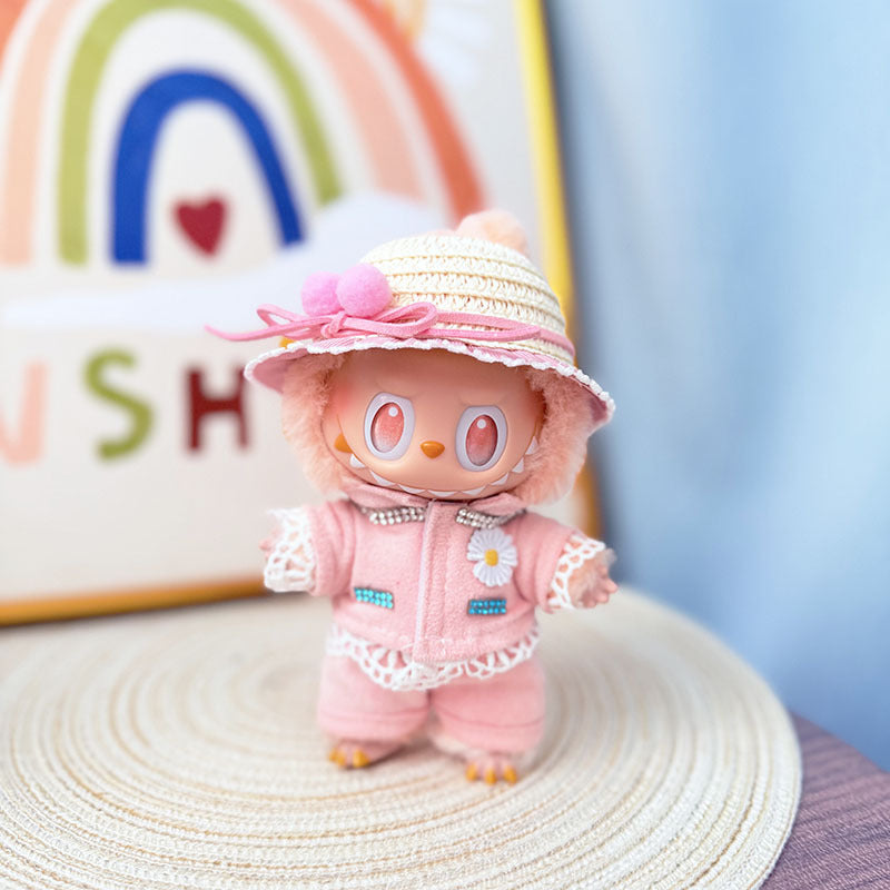 [Clothes only] One, two and three generations of Labubu clothes pendant Labubu sits on the baby clothes star with the same suit explosion