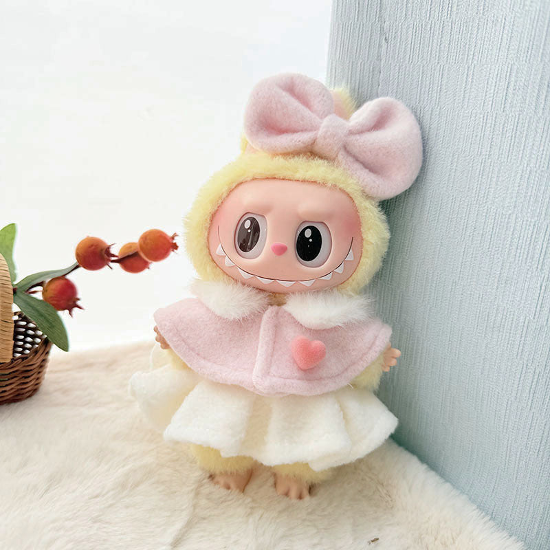 [Clothes only] First and second generation keychain Labubu clothes pendant Labubu baby clothes winter scarf hat set