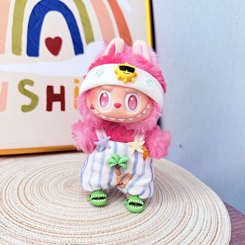 [Clothes only] One, two and three generations Labubu clothes pendant Labubu sitting baby clothes starfish beach clothes suit cute