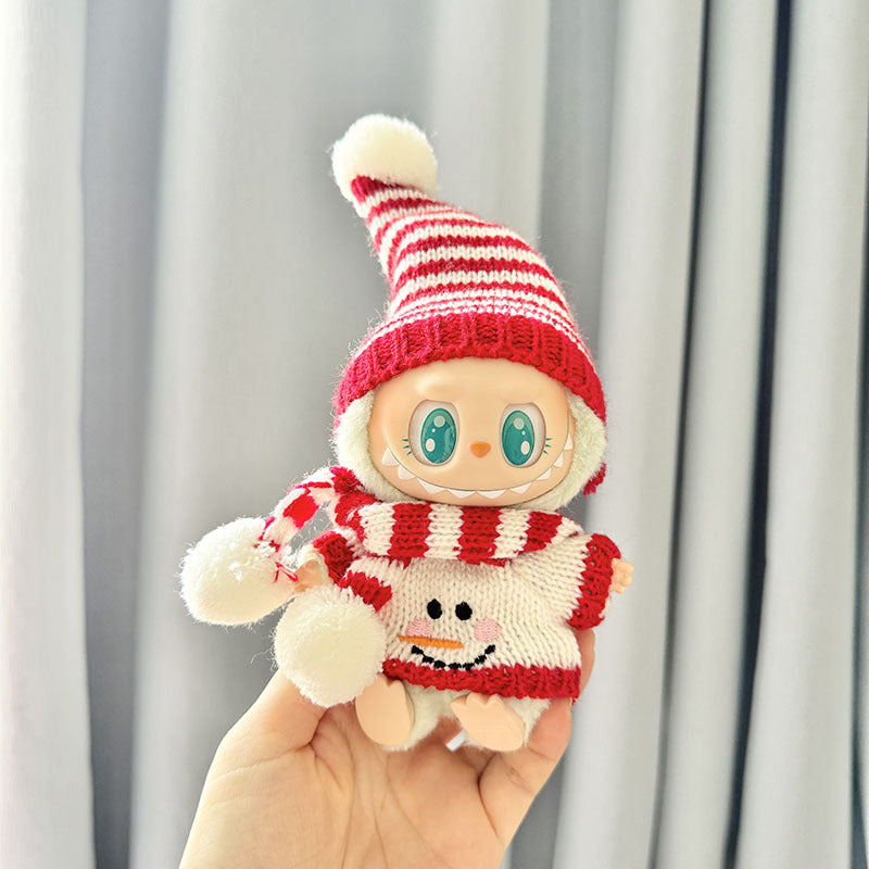 [Clothes only] First and second generation keychain Labubu clothes pendant Labubu cloth for the New Year Christmas set collection