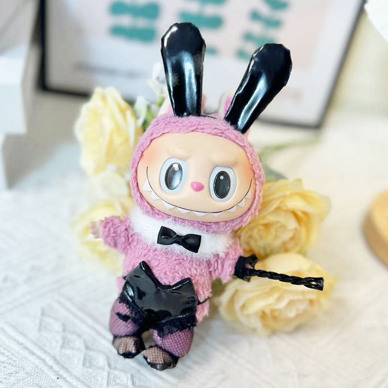 Clothes only] Baby clothes 17cm pendant blind box Labubu clothes Labubu doll for sexy five-piece cute set