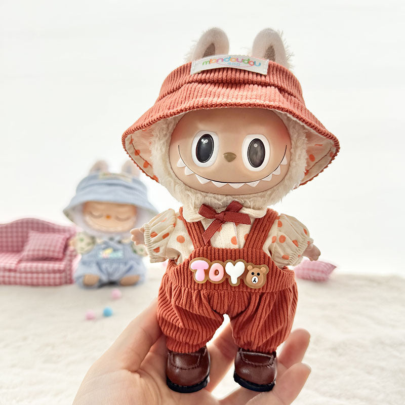 [Clothes only] First and second generation Labubu clothes pendant Labubu baby clothes rainbow girl casual suit overalls