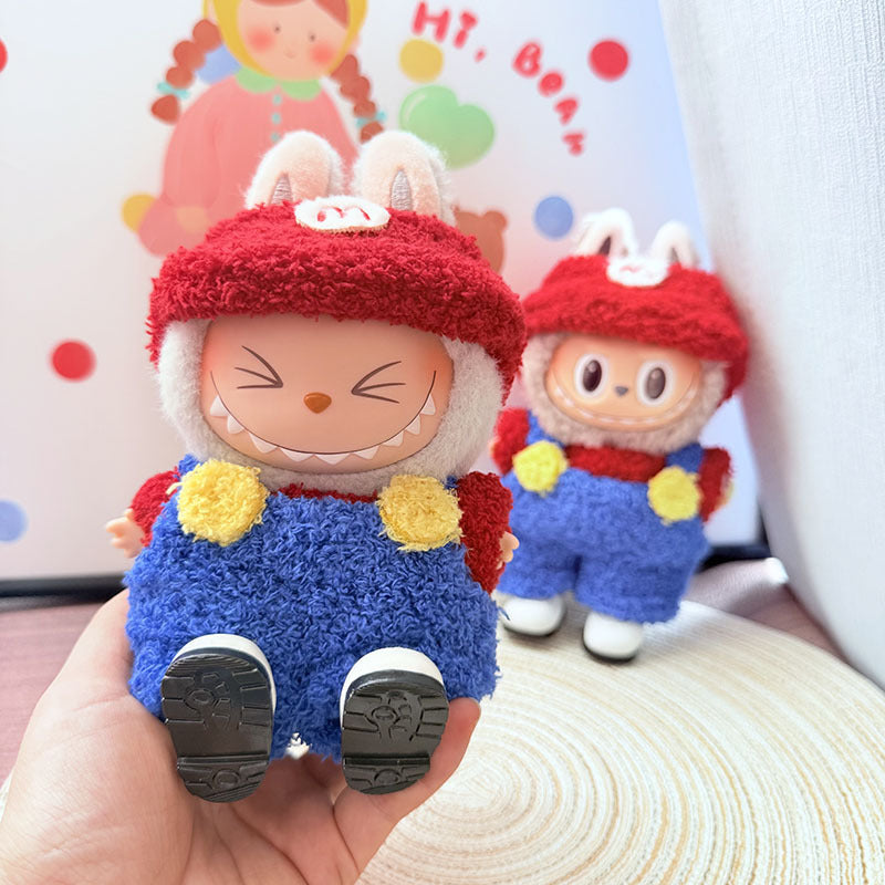 [Clothes only] First and second generation keychain Labubu clothes pendant Labubu baby clothes Mario mushroom princess cute