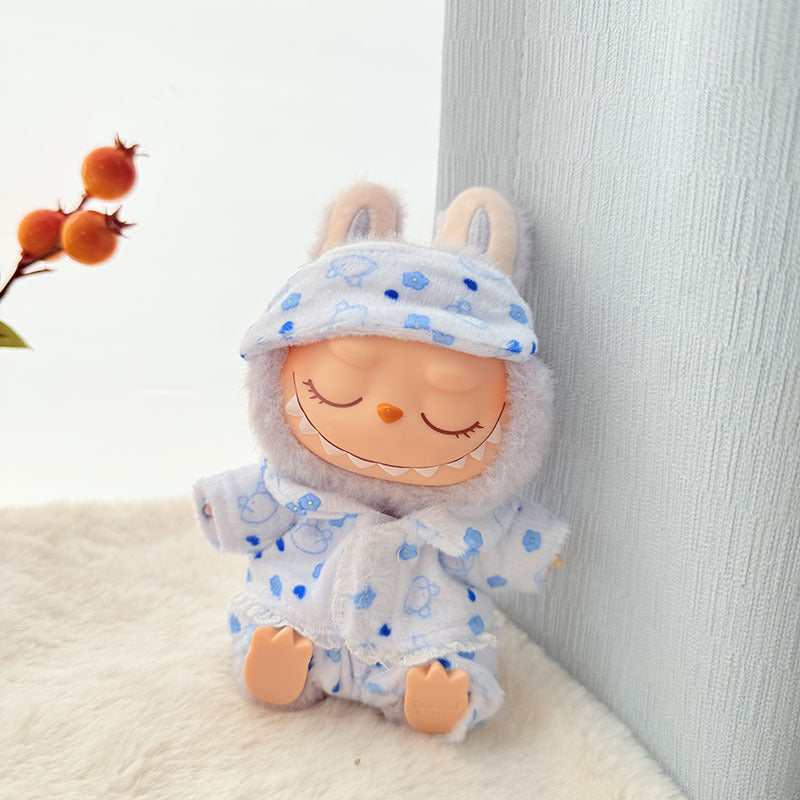 [Clothes only] First and second generation keychain Labubu clothes pendant Labubu pendant eye mask pajamas three-piece set cute