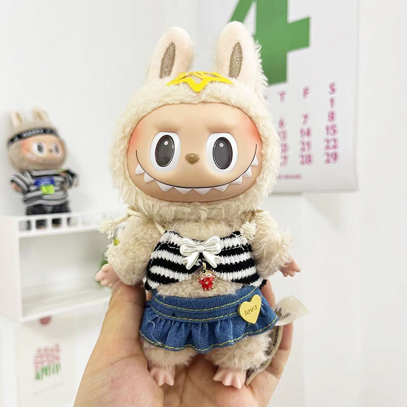 [Clothes only] 17cm pendant, rabub clothes, striped bikini suit, abubu doll clothes, cute and cute.