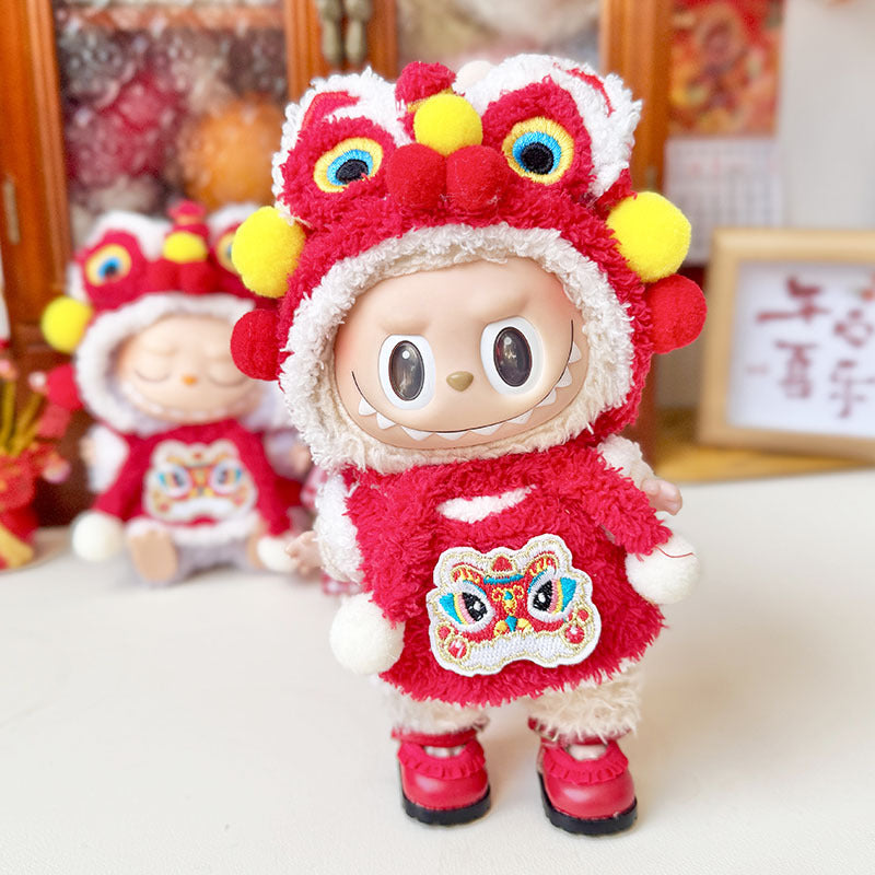 [Clothes only] First and second generation keychain Labubu clothes pendant Labubu New Year's Eve Lion and New Year's baby clothes