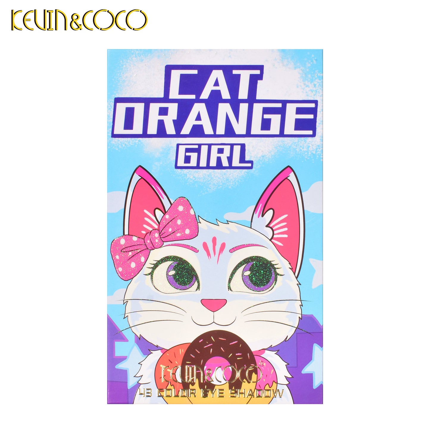 KEVIN & COCO 56-color eyeshadow disc super cute girl heart bright makeup artist special niche portable