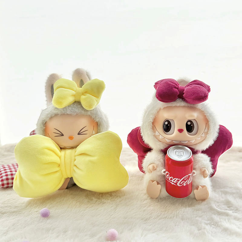 [Clothes only] One, two and three generations of keychains Labubu clothes pendant Labubu Coca-Cola angel bow