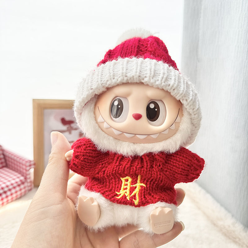 [Clothes only] First and second generation keychain Labubu clothes pendant Labubu New Year's Eve Lion and New Year's baby clothes