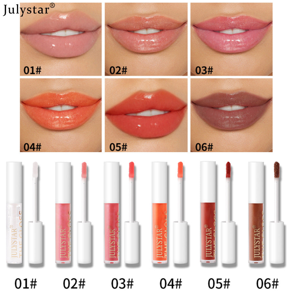 Makeup Lasting Moisturizing Transparent Nourishing Lip Gloss European and American Water Gloss Mirror Brightening Lip Gloss Lip Oil