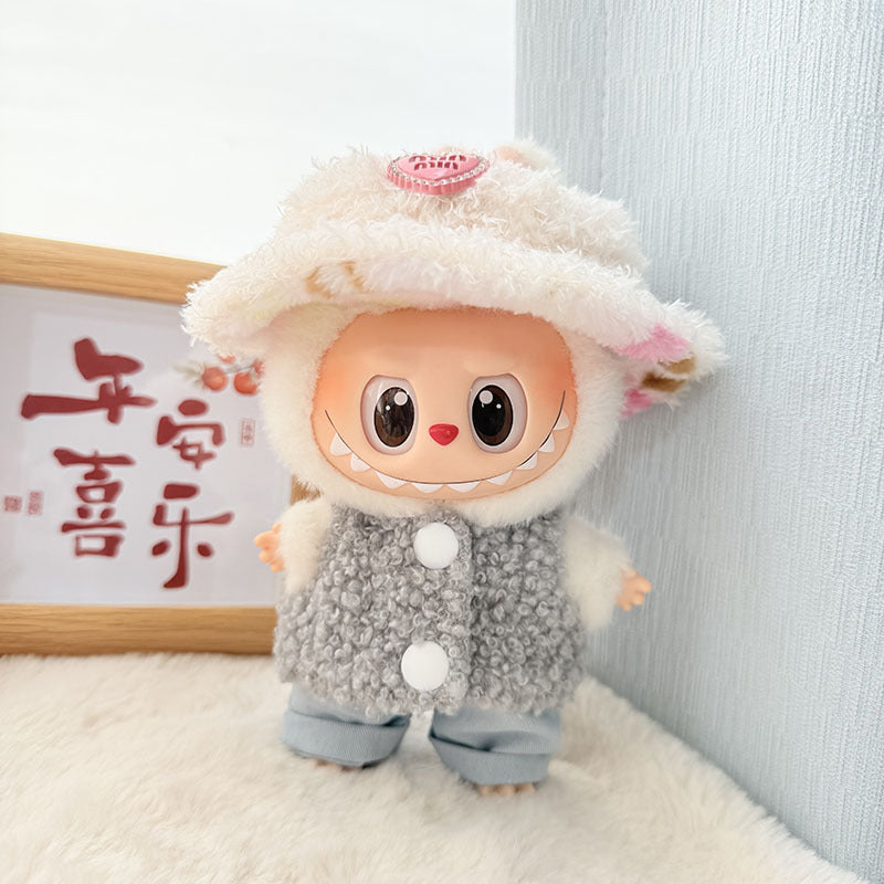 [Clothes only] First and second generation Labubu clothes pendant Labubu baby clothes, buttons, rings, vest suits, hats are cute.
