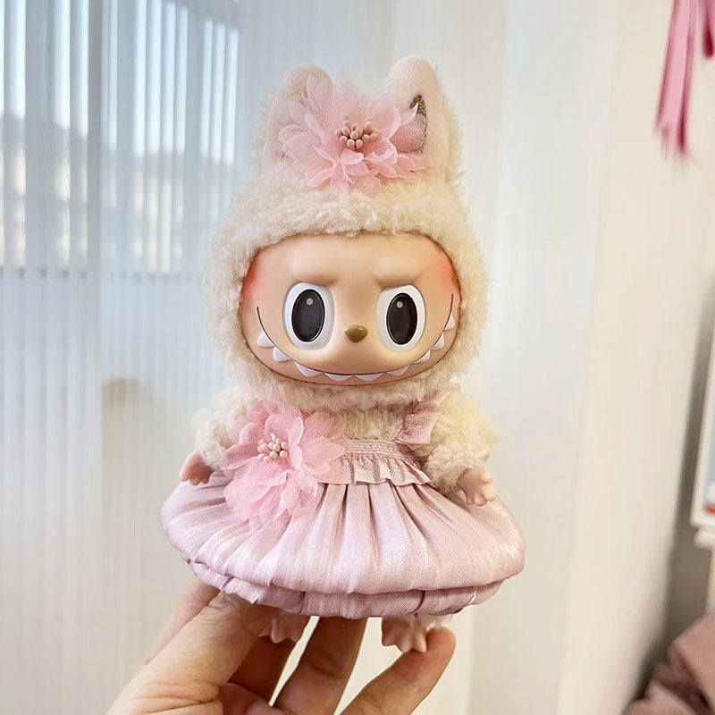 [Clothes only] 15cm pendant Labubu cloth for the New Year's set labubu keychain doll clothes cute