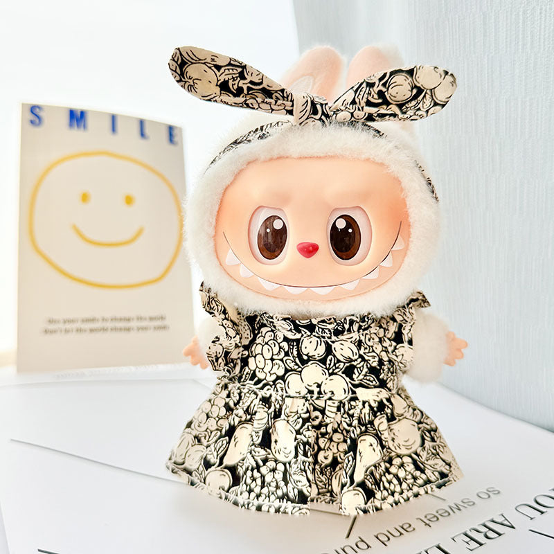 [Clothes only] First and second generation keychain Labubu clothes pendant Labubu baby clothes powder point kitchen fried egg cute treasure