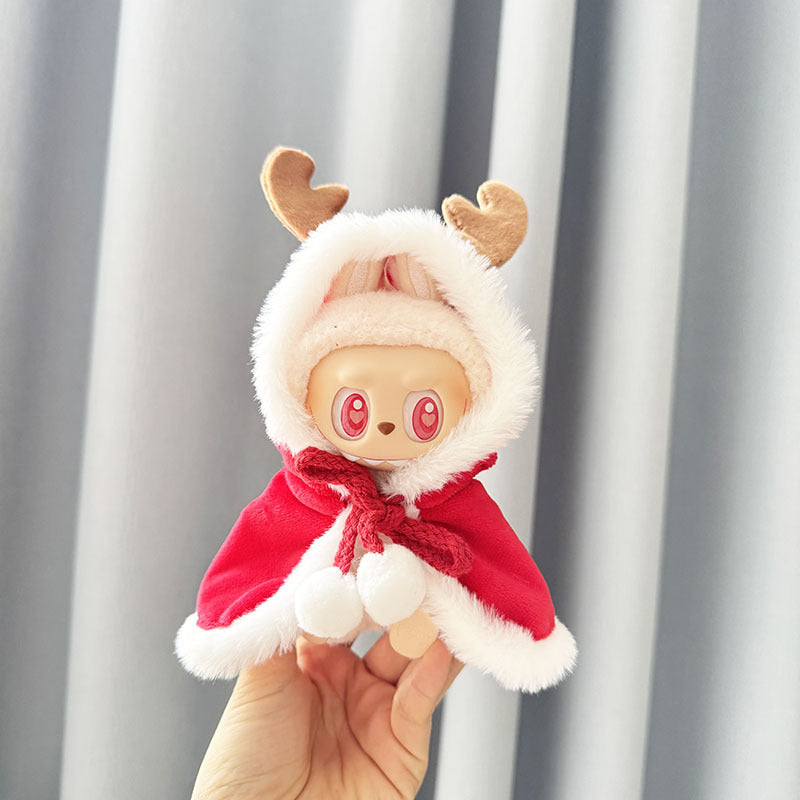 [Clothes only] First and second generation keychain Labubu clothes pendant Labubu Christmas antlers small cape cute