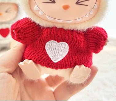 [Clothes only] First and second generation keychain Labubu clothes pendant Labubu sit sweater knitted sweater set cute