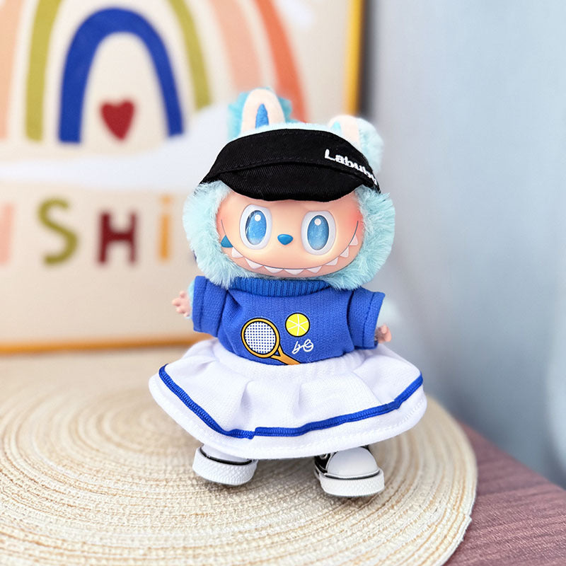 [Clothes only] One, two and three generations Labubu clothes pendant Labubu sitting baby clothes tennis sports suit cute