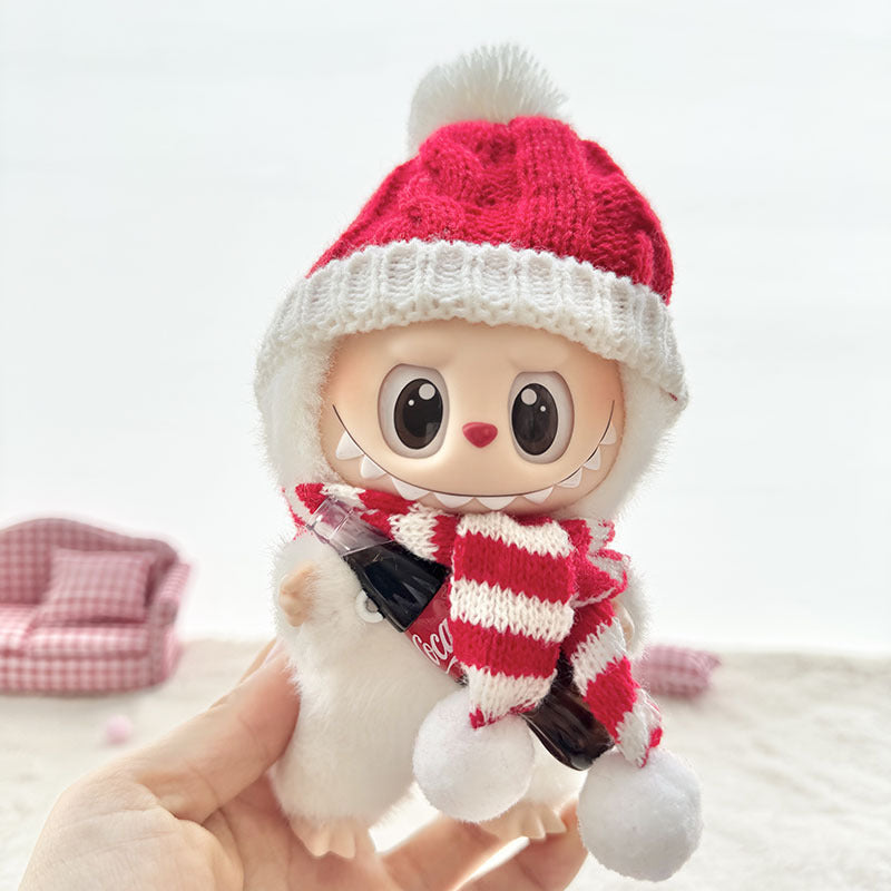 [Clothes only] First and second generation keychain Labubu clothes pendant Labubu Coke Happy Factor New Year set