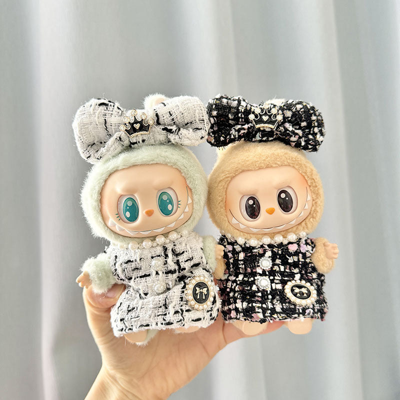 [Clothes only] First and second-generation Labubu clothes pendant Labubu sitting party baby clothes crown fragrant skirt set