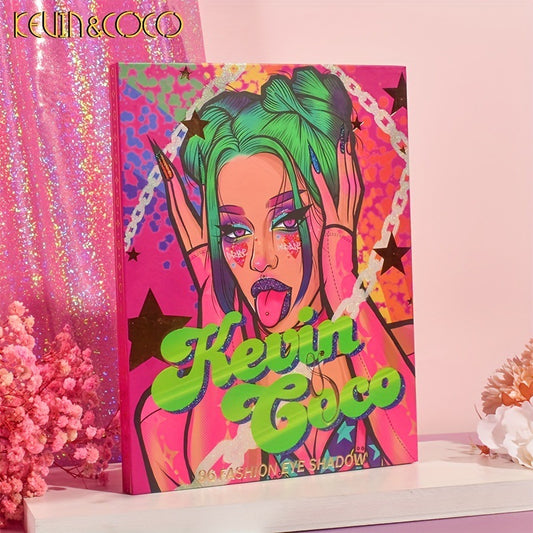 KEVIN & COCO 96-color eyeshadow disc, modern girl, pearlescent, sequined makeup disc
