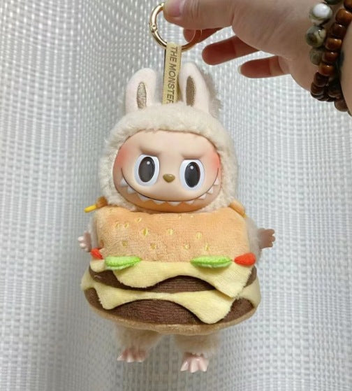 Clothes only] 15cm blind box Macaron Labubu Time to chill pendant doll clothes