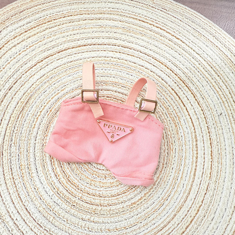 [Clothes only] First and second generation Labubu clothes pendant Labubu sitting baby clothes triangle overalls set tide