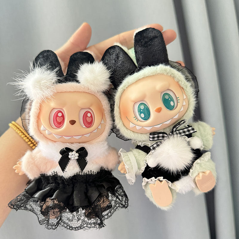 [Clothes only] 1st/2nd generation Labubu clothes pendant Labubu sitting party baby clothes little sheep skirt set