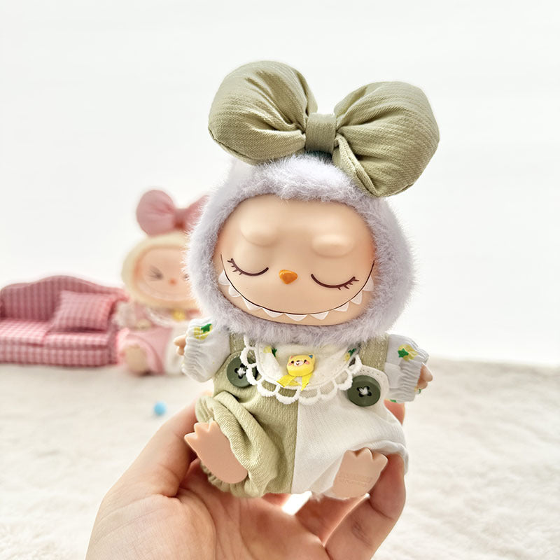 [Clothes only] First and second generation Labubu clothes pendant Labubu baby clothes rainbow girl casual suit overalls