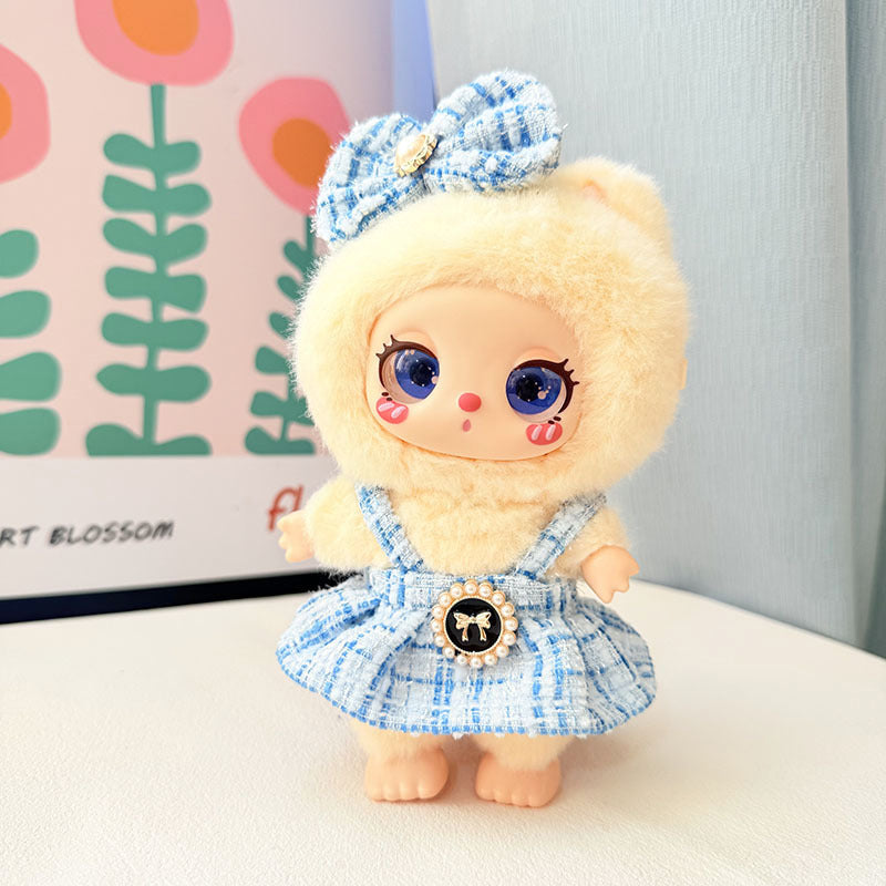[Baby clothes only] 16cm Lila doll LUKY CAT pendant baby clothes butterfly pearl fragrant skirt set
