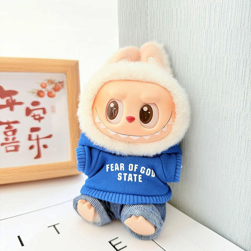 [Clothes only] First and second generation keychain Labubu clothes pendant Labubu baby clothes, daisy blooming straw hat set.