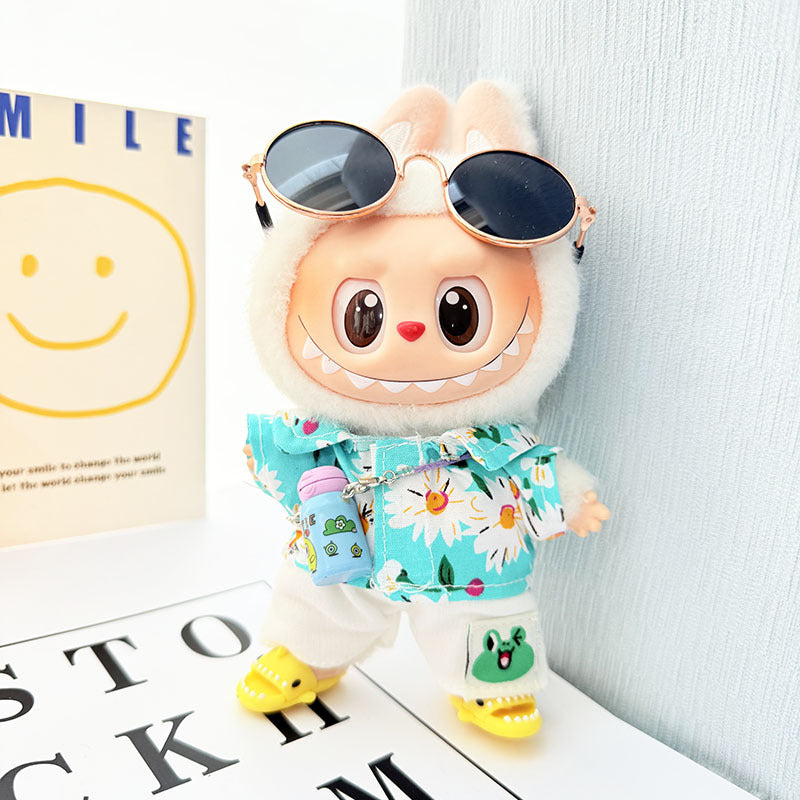 [Clothes only] 1st/2nd generation Labubu clothes pendant Labubu sitting party baby clothes beach glasses set