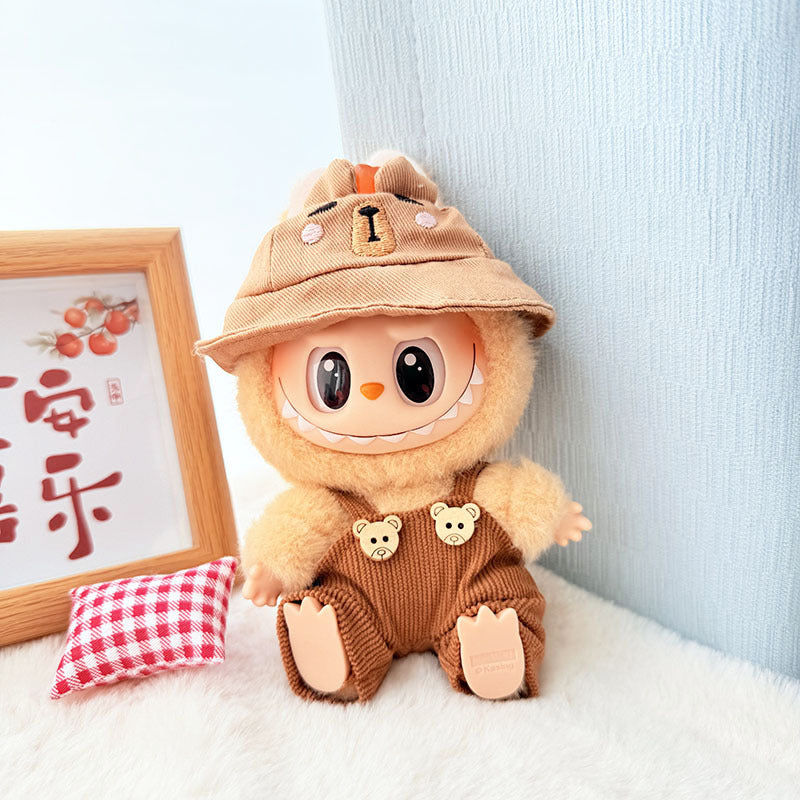 [Clothes only] First and second generation keychain Labubu clothes pendant Labubu cloth overalls Animal hat set