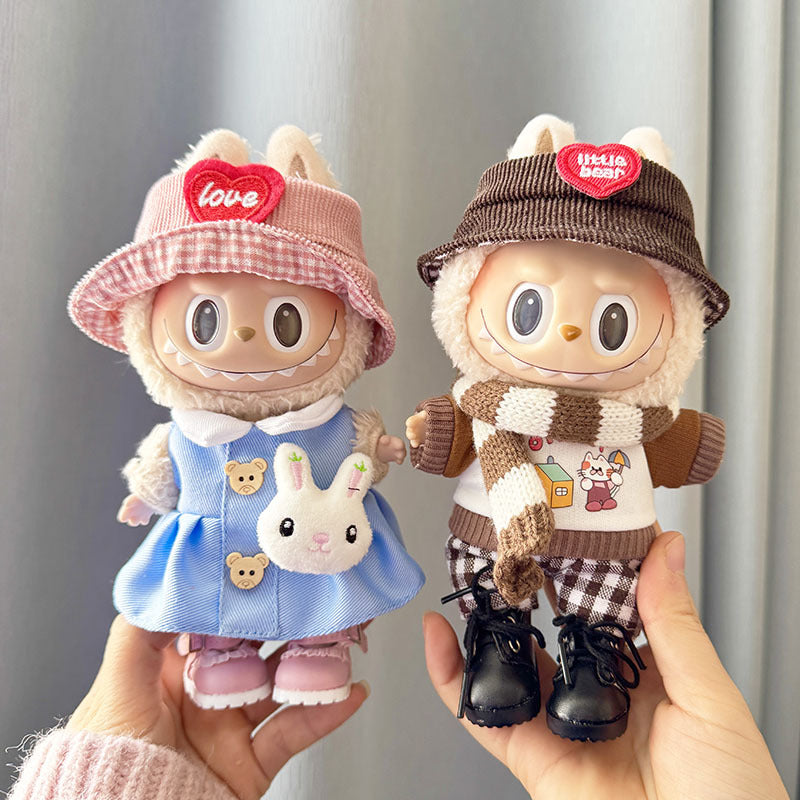 [Clothes only] First and second generation keychain Labubu clothes pendant Labubu sitting party pendant Kindergarten clothes
