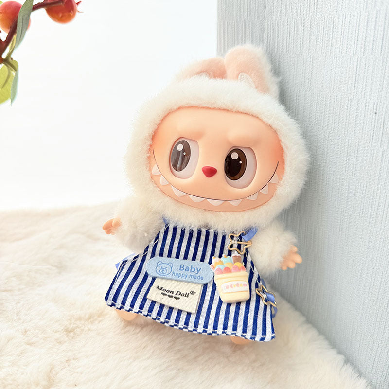 [Clothes only] First and second generation keychain Labubu clothes pendant Labubu baby clothes accessories cartoon apron cute