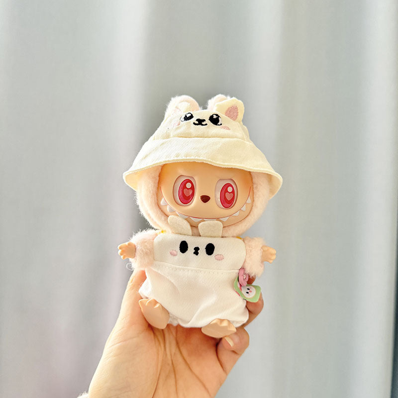 [Clothes only] First and second generation Labubu clothes pendant Labubu sitting party baby clothes pet overalls set