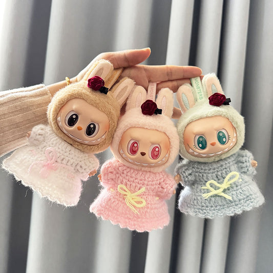 [Clothes only] First and second generation keychain Labubu clothes pendant Labubu sitting party hook dress women