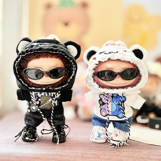 [Clothes only] First and second generation keychain Labubu clothes pendant Labubu baby clothes patch bear hooded sweater cute