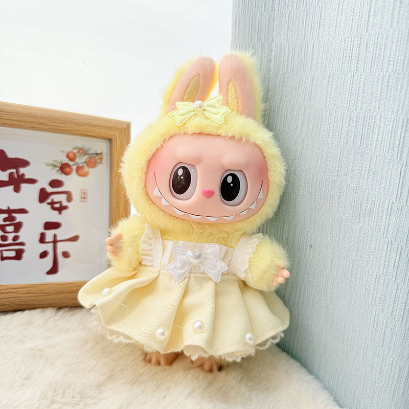 Clothes only] blind box Labubu clothes pendant Labubu baby clothes chess adventure queen baby clothes skirt cute
