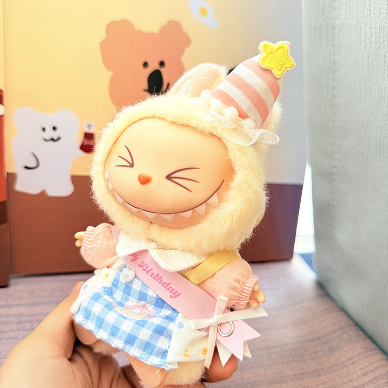 [Clothes only] First and second generation keychain Labubu clothes pendant Labubu baby clothes birthday party set cute
