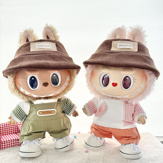 38Cm Labubu plush doll clothes for Labubu sweetheart doll baby clothes casual jacket set cute