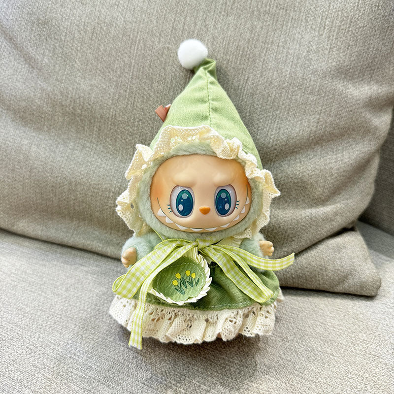 [Clothes only] The first, second and third generations of keychains Labubu clothes pendant Labubu cloth for the elf suit girl's heart