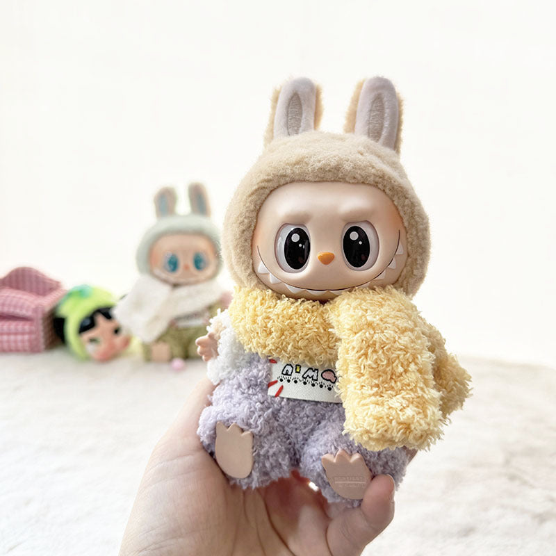 [Clothes only] First and second generation keychain Labubu clothes pendant Labubu sitting team double climbing suit set