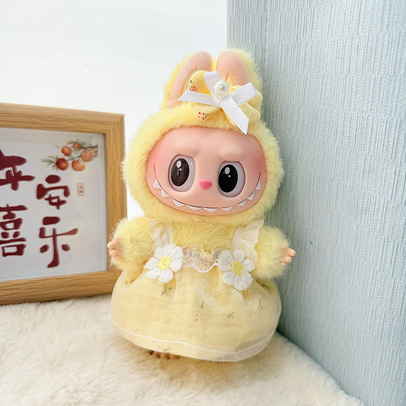 Clothes only] blind box Labubu clothes pendant Labubu baby clothes chess adventure queen baby clothes skirt cute