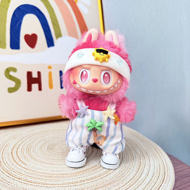 [Clothes only] One, two and three generations Labubu clothes pendant Labubu sitting baby clothes starfish beach clothes suit cute