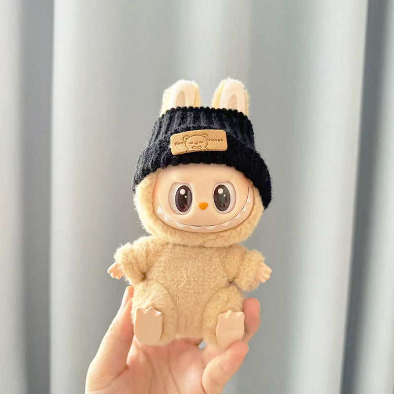 [Clothes only] First and second generation Labubu clothes pendant Labubu sitting party baby clothes plaid scarf overalls