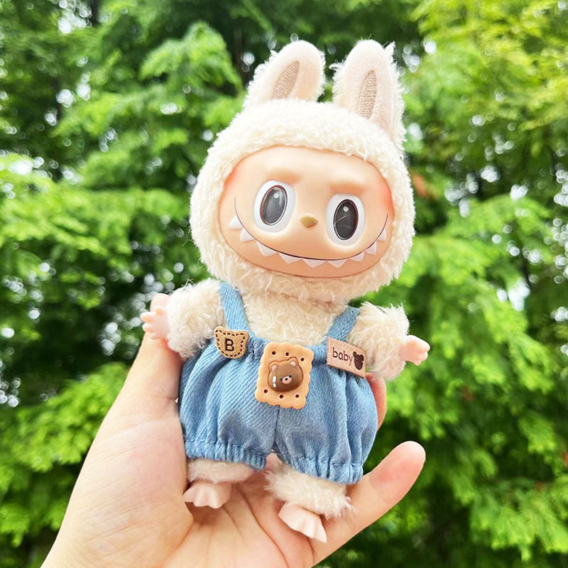 [Clothes only] 17cm labubu cloth blind box pendant doll for toning bubble shirt set cute
