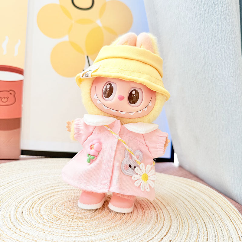 [Clothes only] One, two and three generations Labubu clothes pendant Labubu sitting baby clothes, daisy rabbit travel set